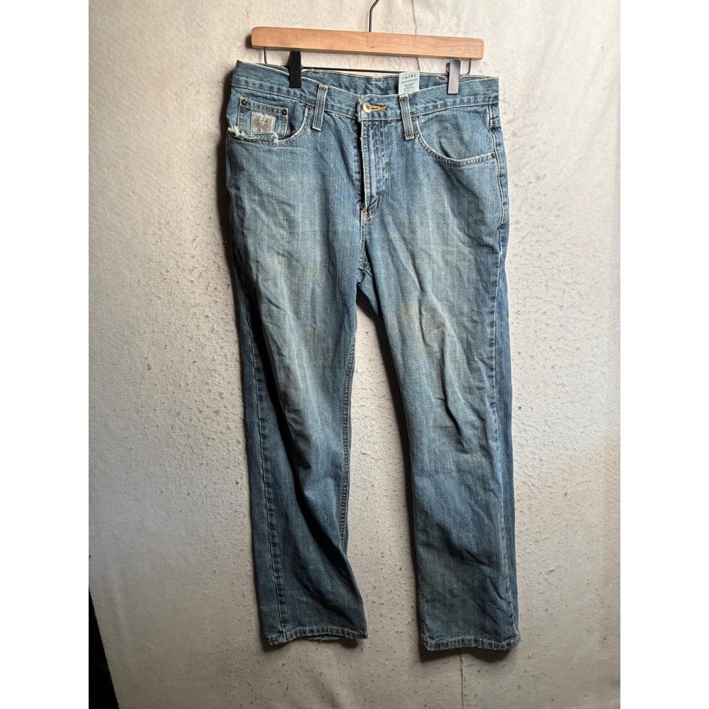 Cinch Mens Blue Medium Wash Straight Leg Denim Jeans MB98034001 Size 31x32